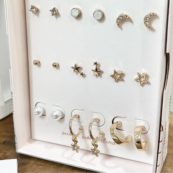 NWT LC Lauren Conrad star moon earrings May bracelet kind necklace butterfly set - Picture 4 of 7